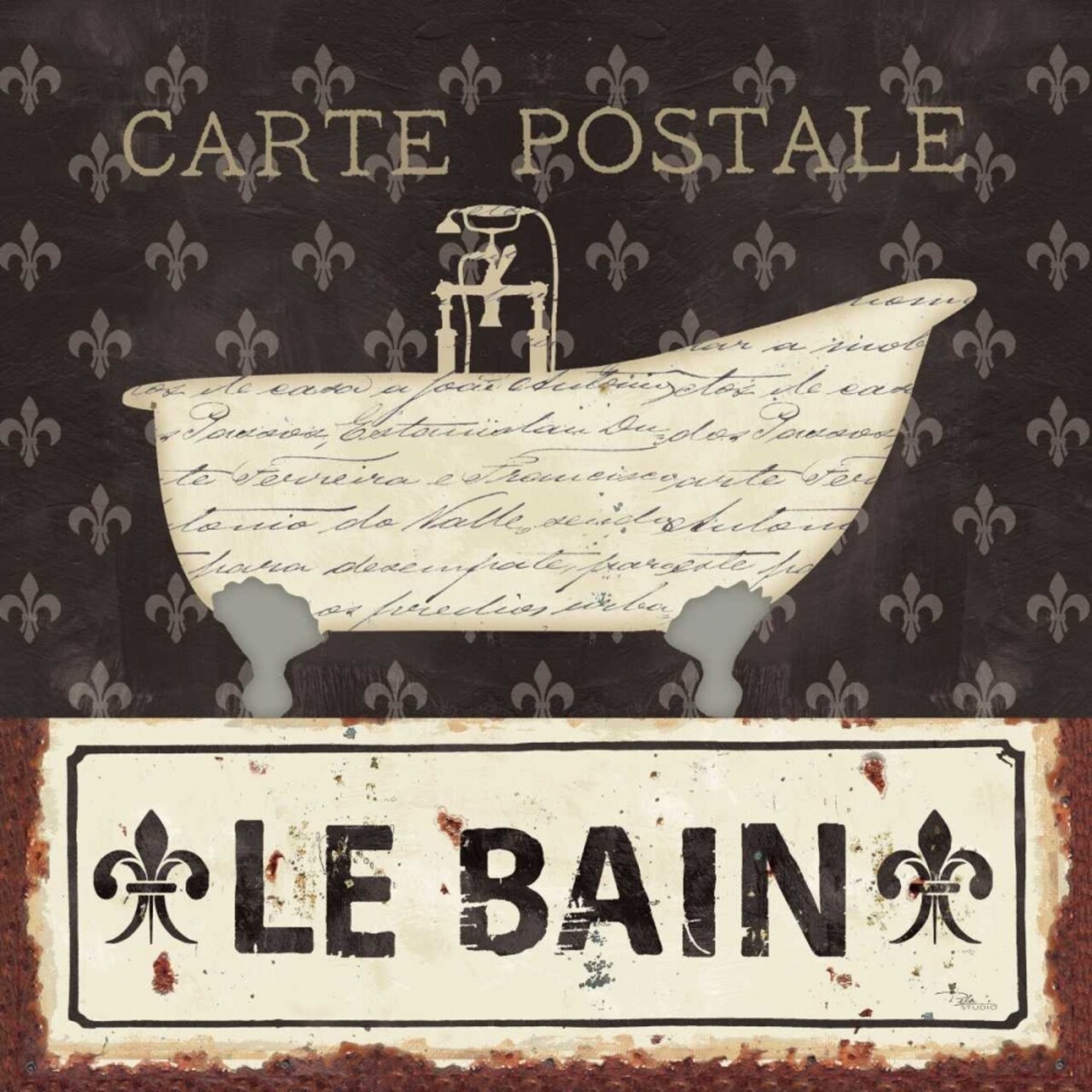 Vintage Bath VI Poster Print by Pela Studio - Item # VARPDX13513